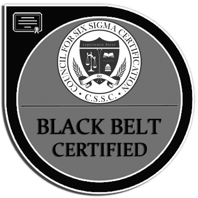 Six Sigma Black Belt Certification Badge