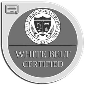 White Belt Six Sigma emblem