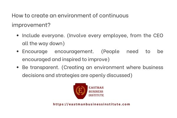 How to create an environment of continuous improvement