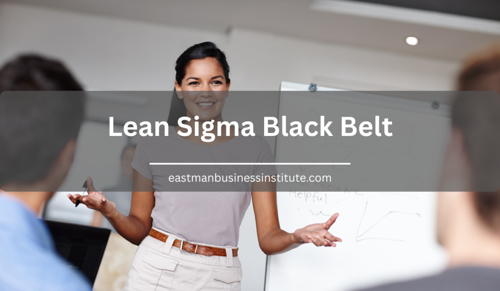 Lean Sigma Black Belt training presentation focused on advanced process improvement, data analysis, and organizational efficiency.