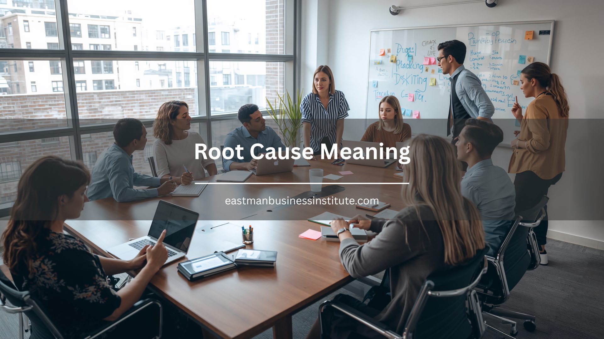 Cross-functional team collaborating in a conference room to determine the root cause of process challenges and drive continuous improvement.