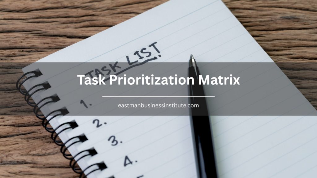 Notebook displaying a prioritized task list representing a Task Prioritization Matrix for effective workload management.