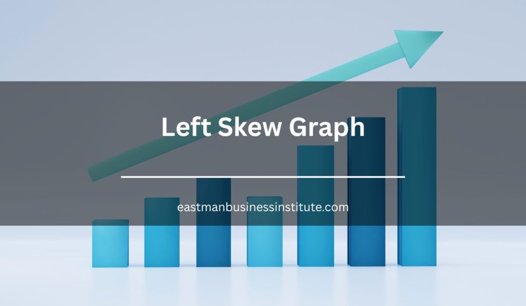 Conceptual illustration of a left skew graph demonstrating a negatively skewed distribution in statistical analysis.