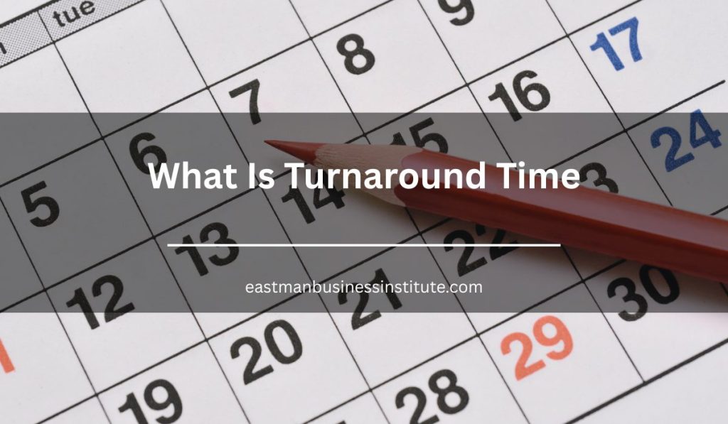 Calendar and pencil illustrating turnaround time for tracking deadlines, scheduling tasks, and improving workflow efficiency.
