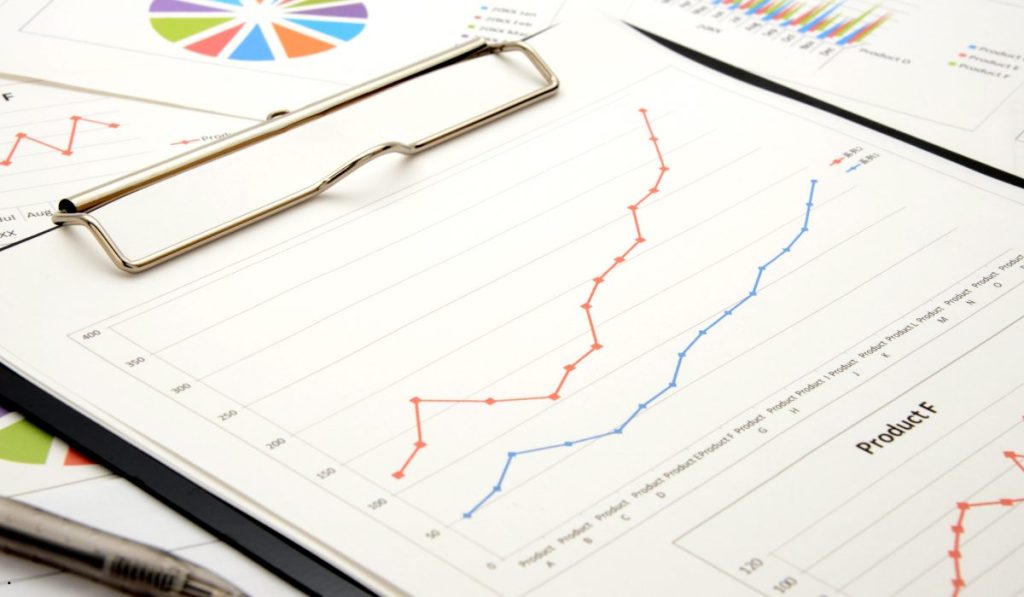Line charts and performance graphs illustrating F Value ANOVA statistical analysis for comparing variation across multiple data groups.