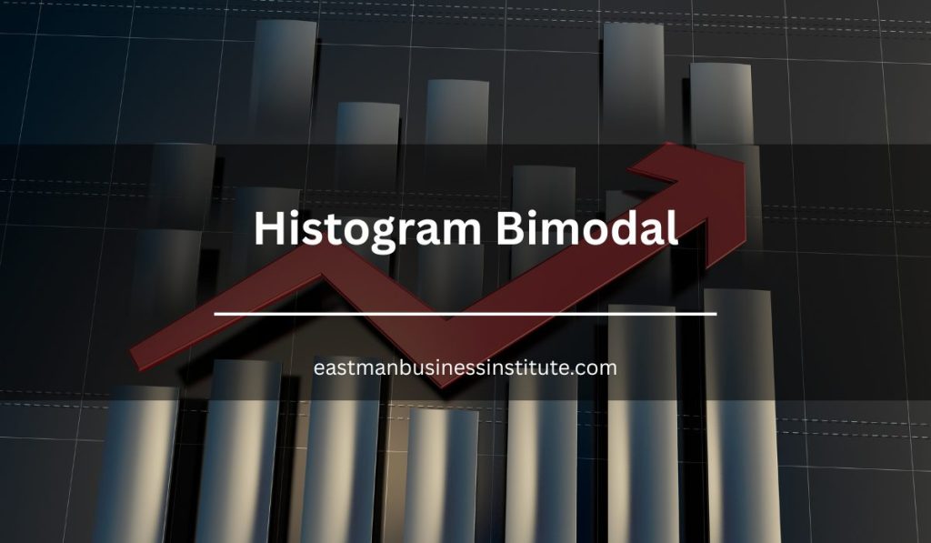 Cover image highlighting the bimodal histogram concept with chart visualization and multiple distribution peaks for statistical analysis.