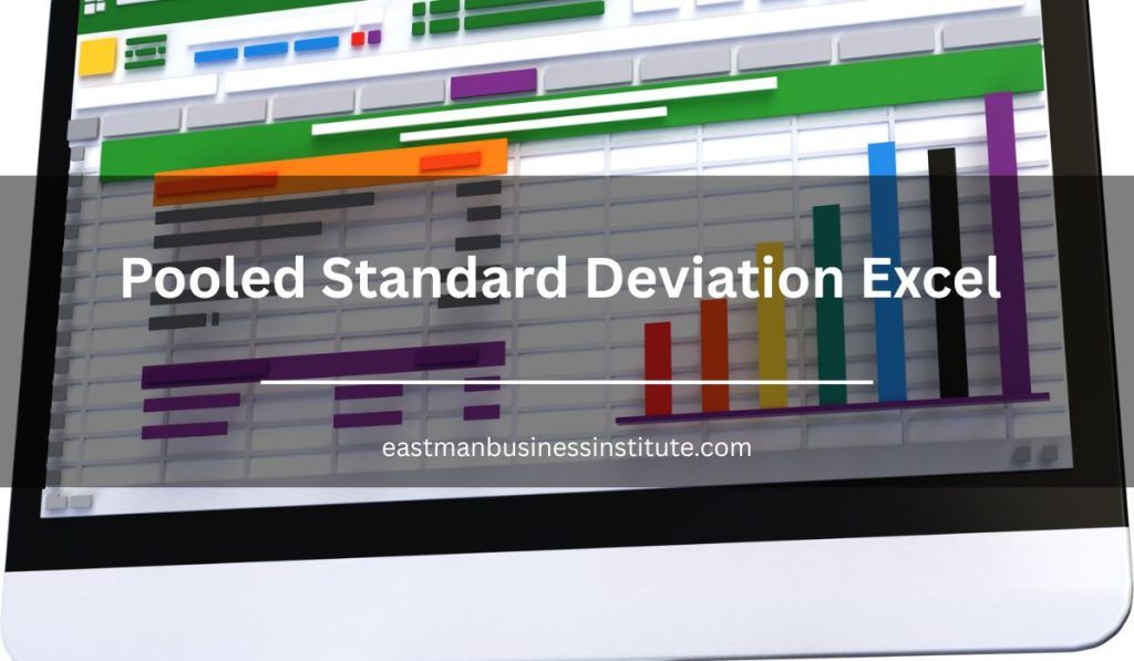 Computer screen showing charts and graphs representing Pooled Standard Deviation Excel calculations and statistical analysis in Excel.