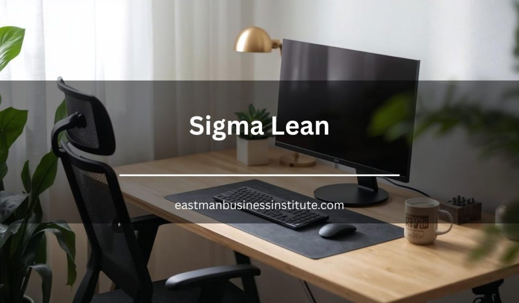 Clean home office setup showcasing Sigma Lean practices for creating an efficient, organized, and distraction-free workspace.
