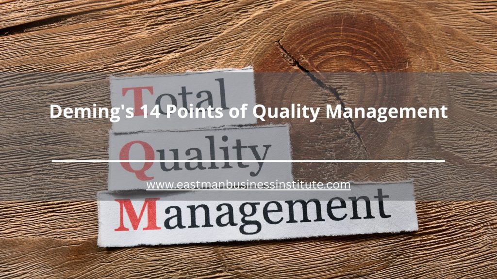 Visual representation of continuous improvement and organizational excellence through Deming’s 14 Points of Quality Management.