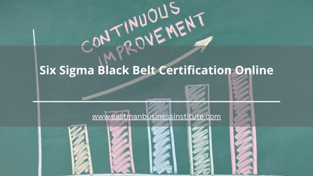 Continuous improvement and quality management growth chart representing advanced Six Sigma Black Belt certification methodologies.
