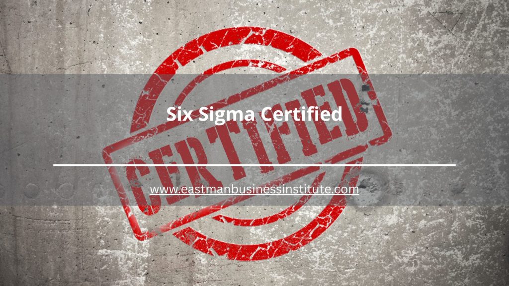 Six Sigma Certified approval stamp graphic symbolizing verified process improvement expertise and quality management certification.