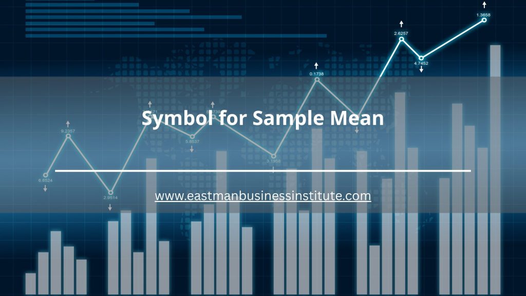 Financial dashboard with trend lines and bar charts demonstrating the symbol for sample mean in statistics, data analysis, and decision-making.