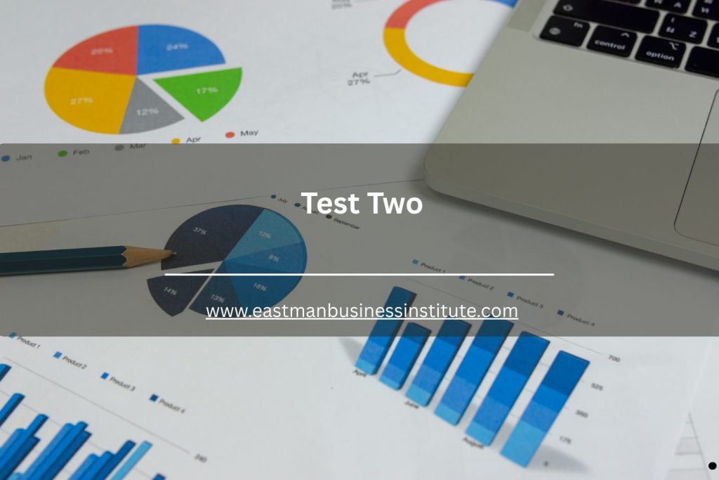 ALT text for Test Two showing business analytics charts, pie graphs, and performance reports used for Test Two data visualization and reporting analysis.
