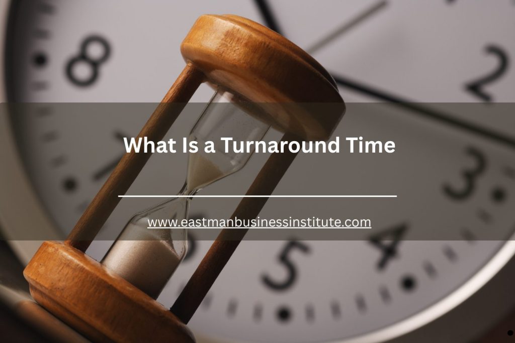 Hourglass and clock visualizing turnaround time measurement, workflow efficiency, and process completion timing.