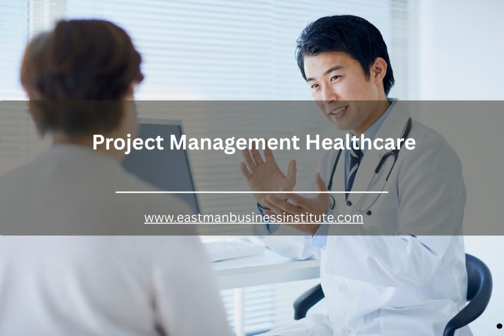 Doctor consulting with a patient during a project management healthcare discussion focused on medical coordination and care planning.