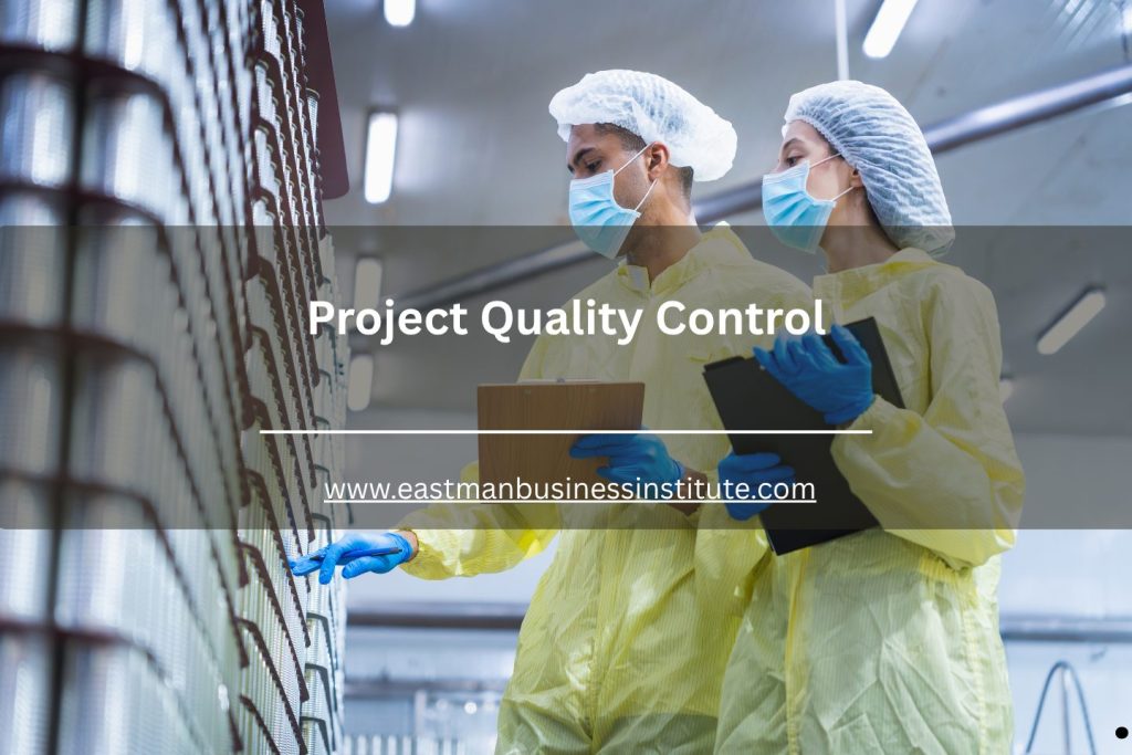 Masked quality assurance team inspecting production standards and monitoring project quality control processes.